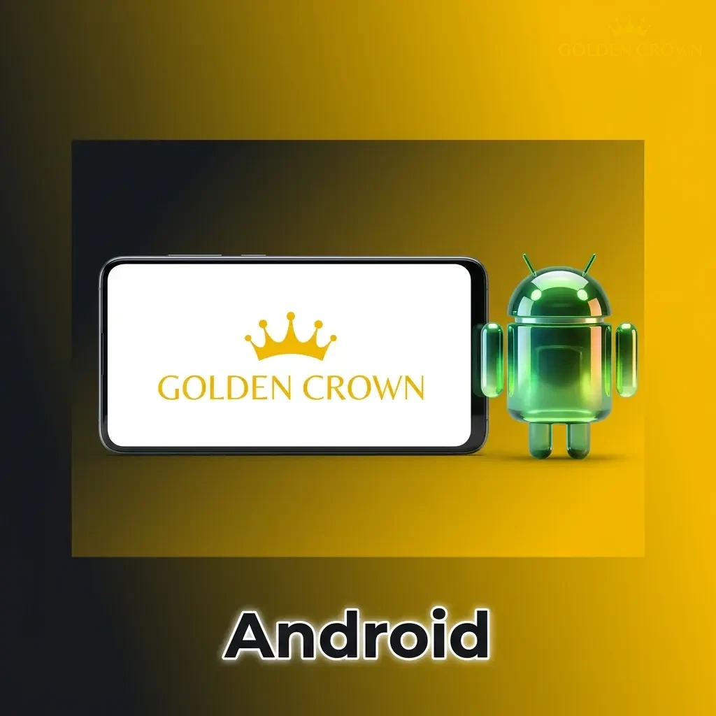 Golden Crown Android app APK download and installation steps on a mobile device