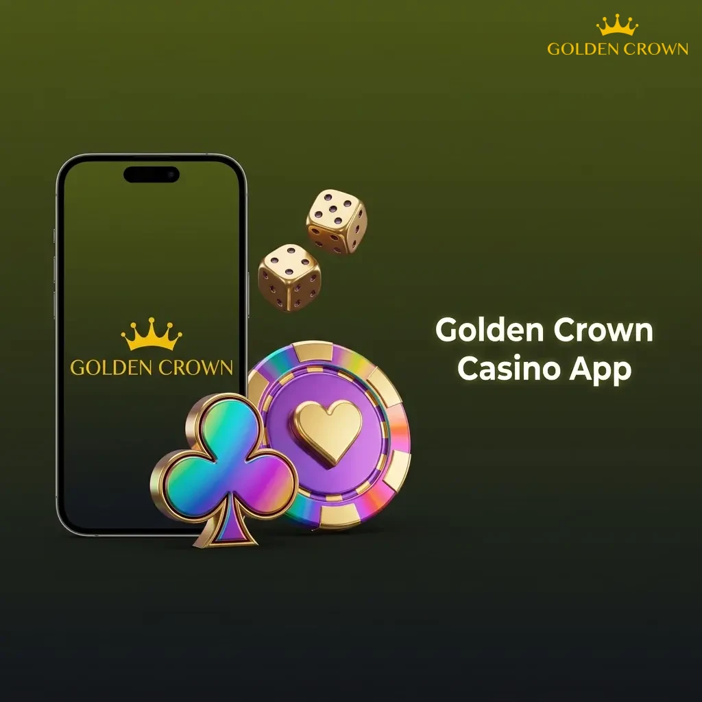 Golden Crown Casino App featuring 5000+ games including slots, live casino, table games, and jackpot slots