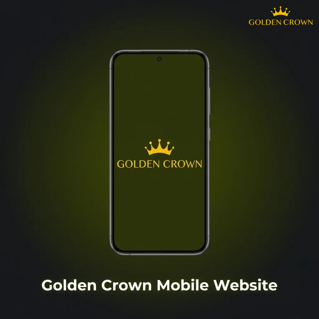 Mobile-optimized Golden Crown website interface displayed on smartphones and tablets for sports betting and casino games.