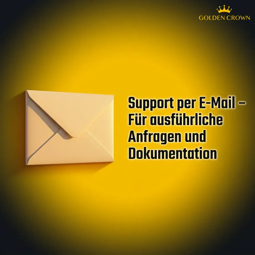 Golden Crown email support at support@goldencrown.com for KYC, complaints, and account inquiries with 24-hour response time.