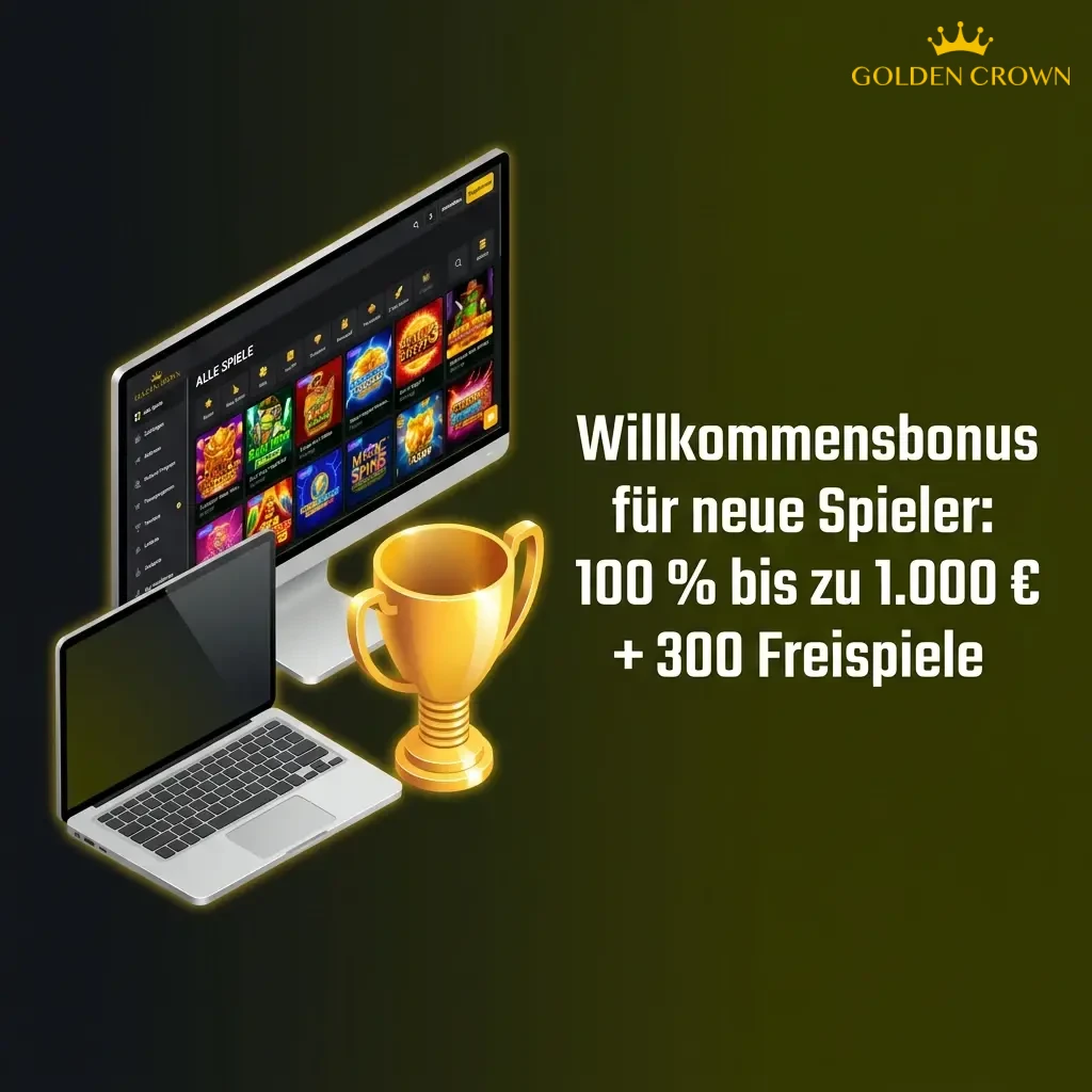 Golden Crown Casino welcome bonus: 100% up to €1,000 plus 300 free spins for new players