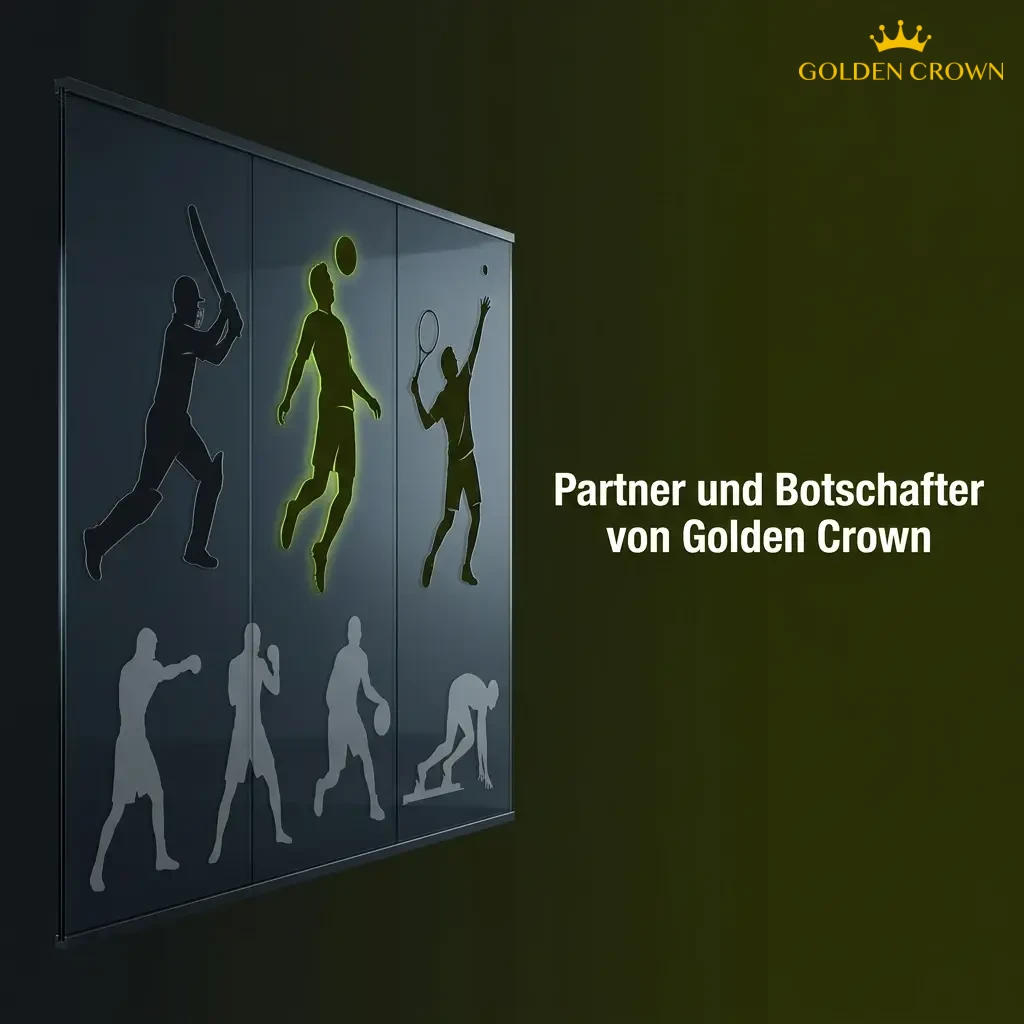 Golden Crown Casino Logo mit Partner- und Botschafter-Platzhalter für den deutschen Markt