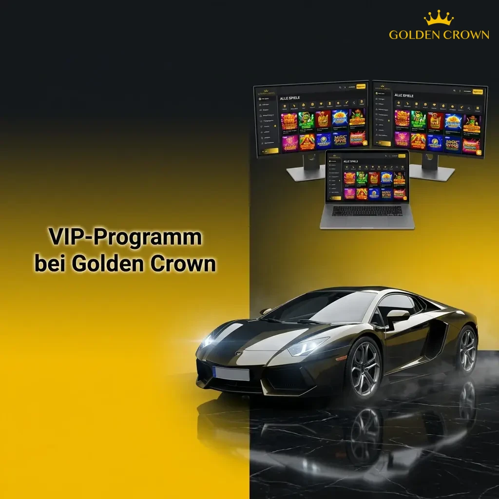 Golden Crown VIP loyalty program with tiered rewards, bonuses, and exclusive benefits for active players