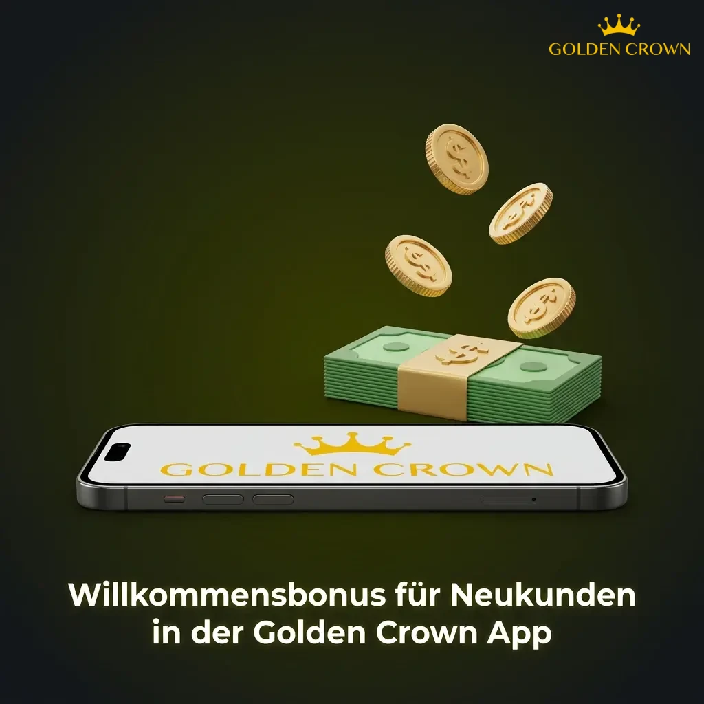 Golden Crown App Willkommensbonus: 100% bis 1.000€ für Sport oder Casino plus 300 Freispiele für Neukunden
